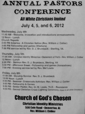 All White Christians invited